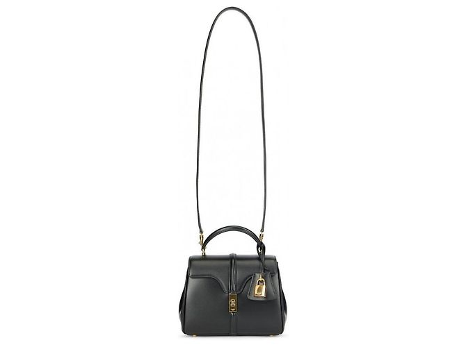 16 Céline Mini borsa in pelle di vitello satinata Nero - vista 8