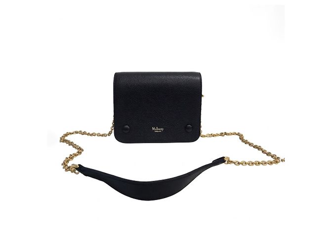 Mulberry Piccola borsa a tracolla quadrata in pelle naturale nera, size Small Nero - vista 15