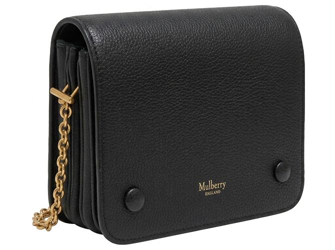 Mulberry Piccola borsa a tracolla quadrata in pelle naturale nera, size Small Nero - vista 8