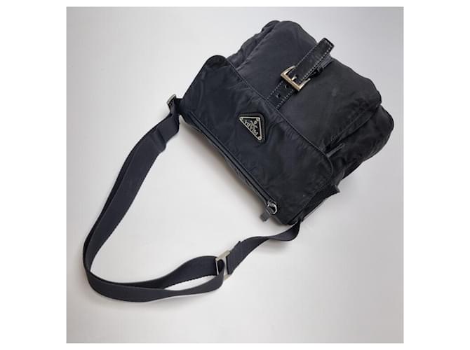 Prada Borsa a tracolla in nylon nero - vista 12