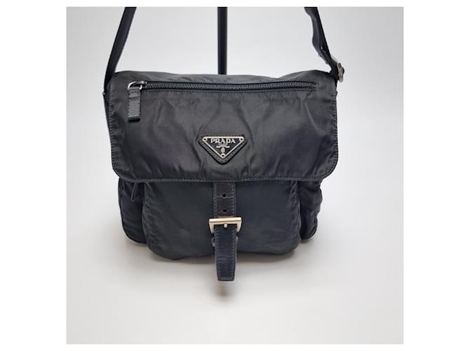 Prada Borsa a tracolla in nylon nero - vista 2