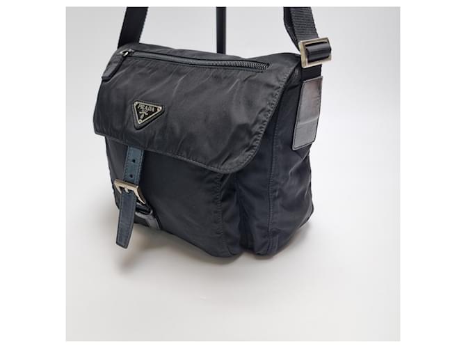Prada Borsa a tracolla in nylon nero - vista 6