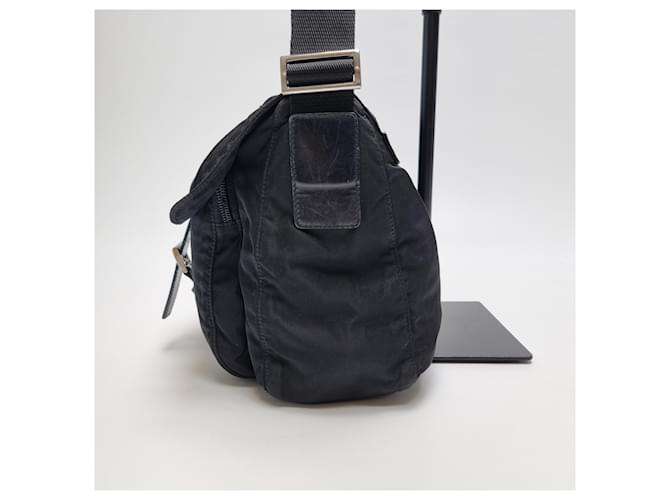 Prada Borsa a tracolla in nylon nero - vista 7