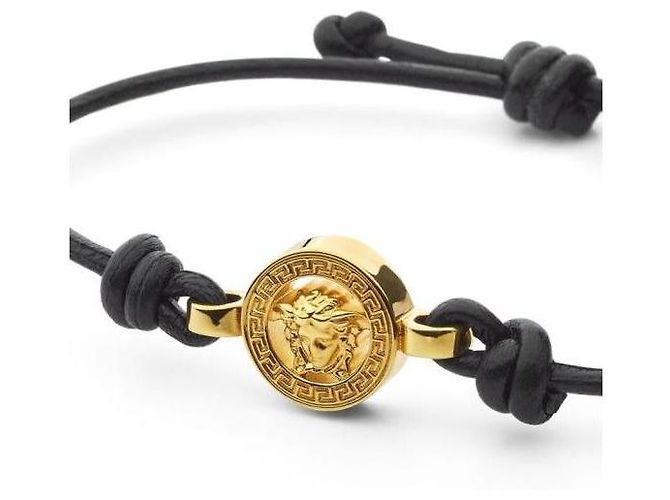 Versace Pulseira de couro Medusa - vista 6