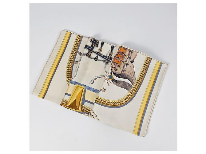 Hermès Pañuelo de seda Forever Blanco - vista 11