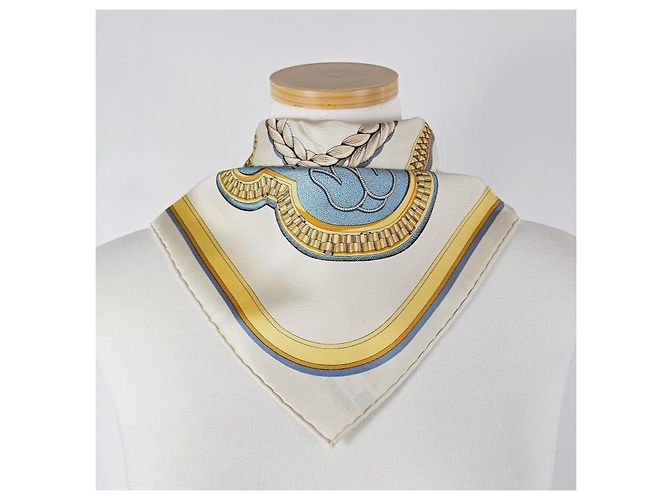Hermès Pañuelo de seda Forever Blanco - vista 13
