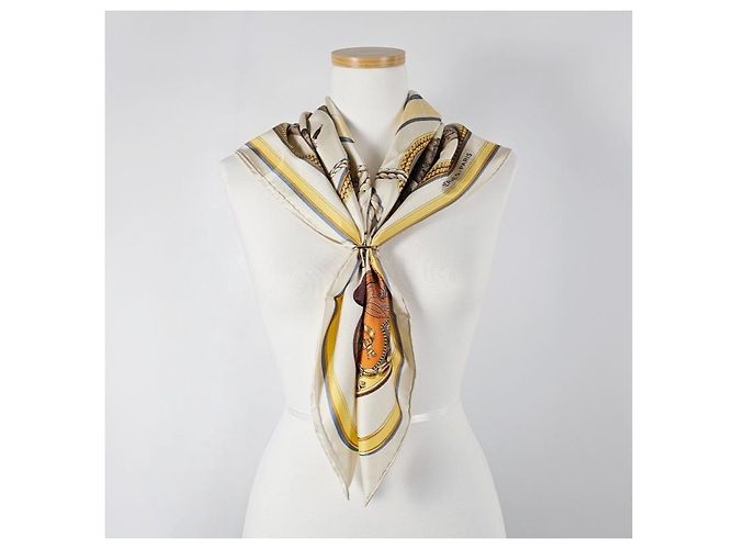 Hermès Pañuelo de seda Forever Blanco - vista 15