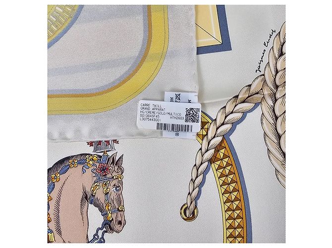 Hermès Pañuelo de seda Forever Blanco - vista 16