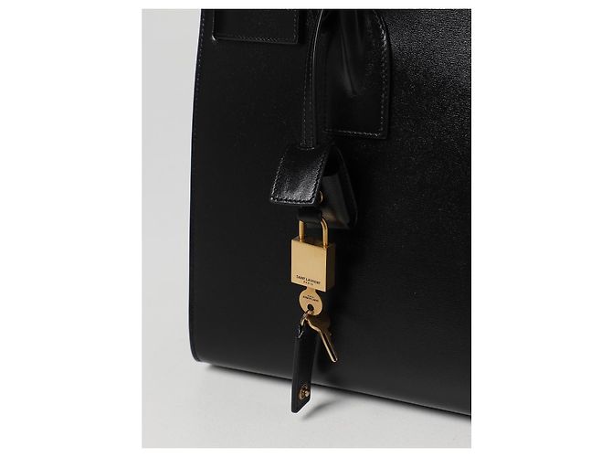 Borsa Sac de Jour Saint Laurent in pelle nera Multicolore - vista 9