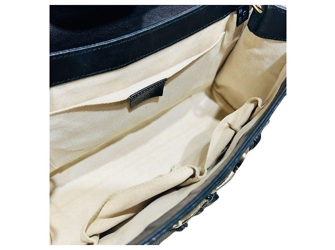 Gucci Borsa a tracolla Emily in pelle nera con catena GG Sima Horsebit Nero - vista 3