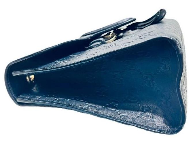 Gucci Borsa a tracolla Emily in pelle nera con catena GG Sima Horsebit Nero - vista 7