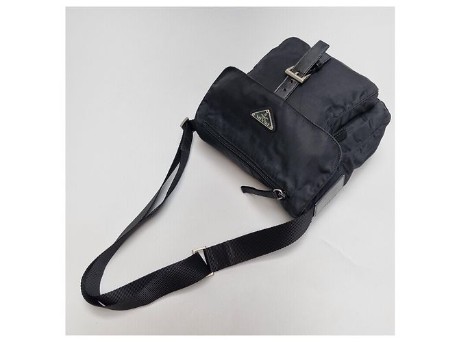 Prada Borsa a tracolla in nylon nero - vista 12