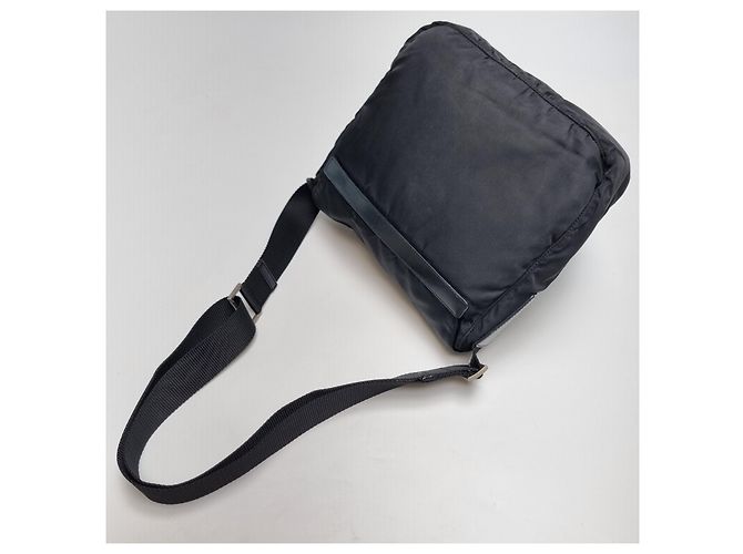 Prada Borsa a tracolla in nylon nero - vista 14