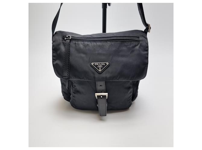 Prada Borsa a tracolla in nylon nero - vista 2