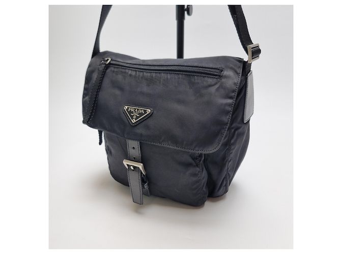Prada Borsa a tracolla in nylon nero - vista 6