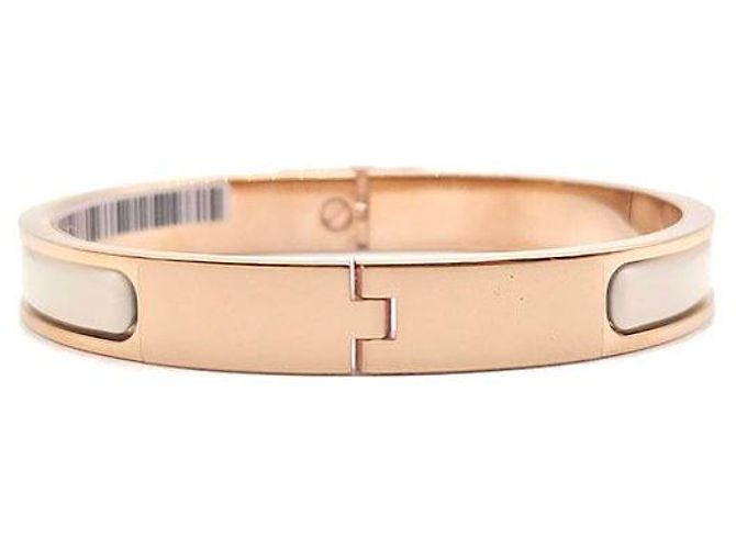 Hermès Pulsera Mini Click Kelly Blanco - vista 3