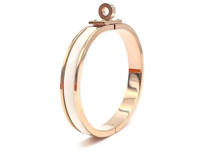 Hermès Pulsera Mini Click Kelly Blanco - vista 5