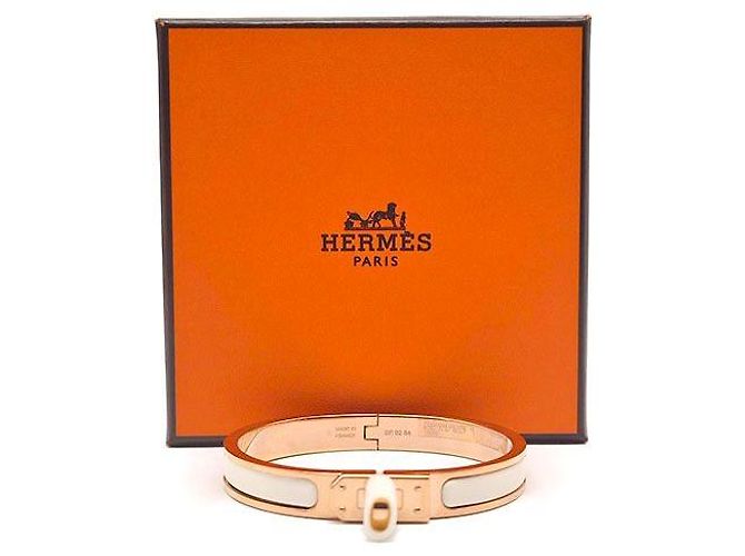 Hermès Pulsera Mini Click Kelly Blanco - vista 8