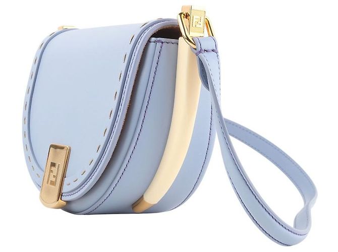 Fendi Bolso bandolera Moonlight chapado en oro Azul - vista 2