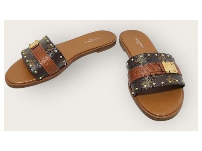 Louis Vuitton Monogram Lock It Mule Slipper Braun - Ansicht 3