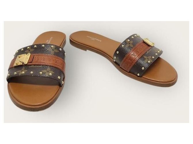 Louis Vuitton Monogram Lock It Mule Slipper Braun - Ansicht 4