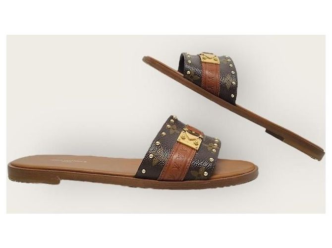Louis Vuitton Monogram Lock It Mule Slipper Braun - Ansicht 5