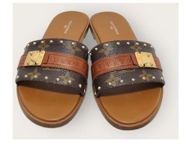 Louis Vuitton Monogram Lock It Mule Slipper Braun - Ansicht 6