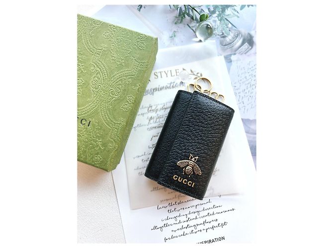 Gucci BEE Leder-Schlüsseletui Mehrfarben - Ansicht 11