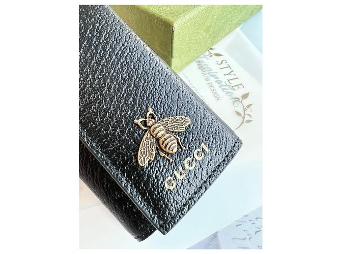 Gucci BEE Leder-Schlüsseletui Mehrfarben - Ansicht 14