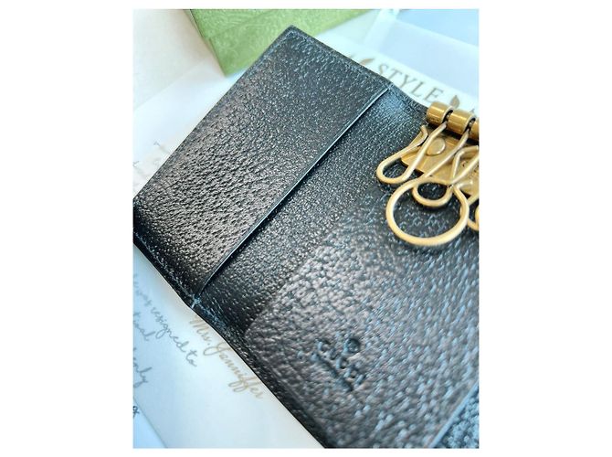 Gucci BEE Leder-Schlüsseletui Mehrfarben - Ansicht 5