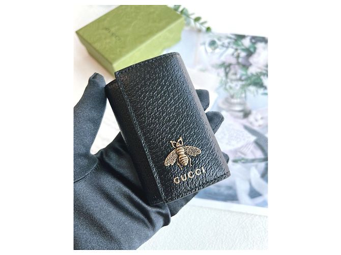 Gucci BEE Leder-Schlüsseletui Mehrfarben - Ansicht 6
