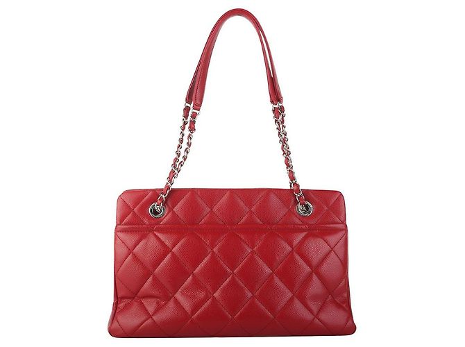 Chanel Bolso de Hombro con Cadena Soft Caviar Timeless CC Roja - vista 3