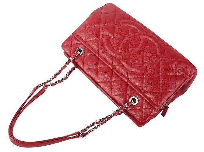 Chanel Bolso de Hombro con Cadena Soft Caviar Timeless CC Roja - vista 4