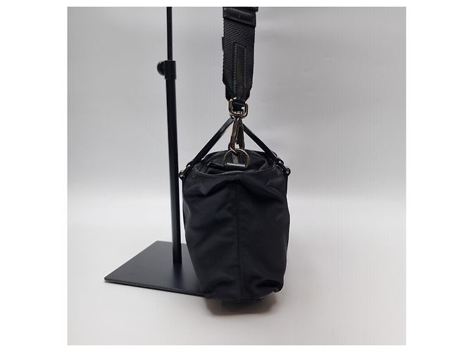 Prada Borsa Tote Crossbody in Nylon e Pelle Nera (Tracolla Rimovibile Inclusa) Nero - vista 8