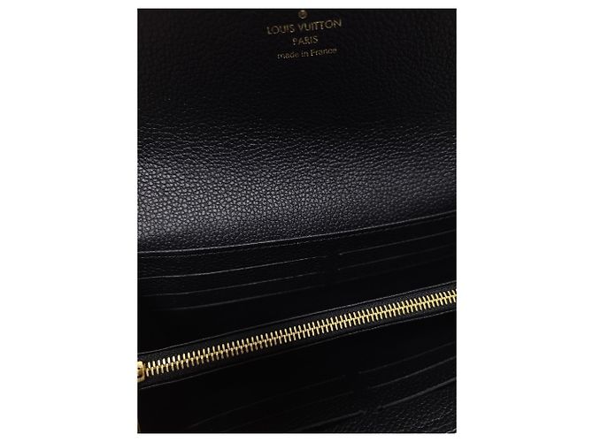 Louis Vuitton Portefeuille long Sarah en cuir Empreinte Monogramme noir - vue 4