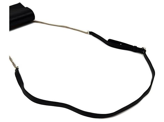 Chanel Borsa Chevron Stitch in Pelle Caviar Nero - vista 5