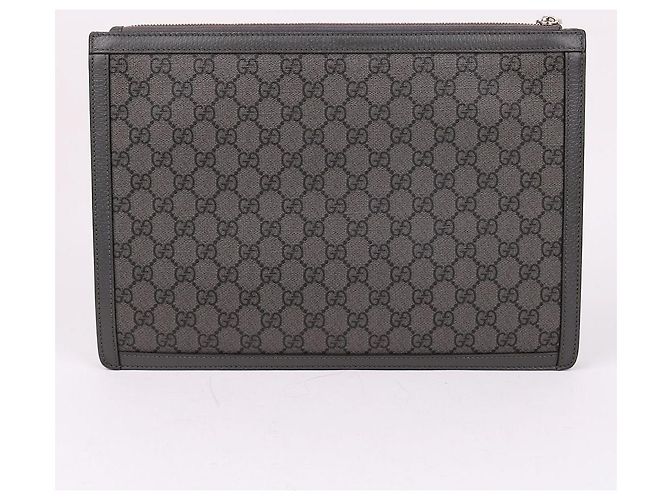 Gucci Pochette Portfolio en toile grise Marron - vue 5