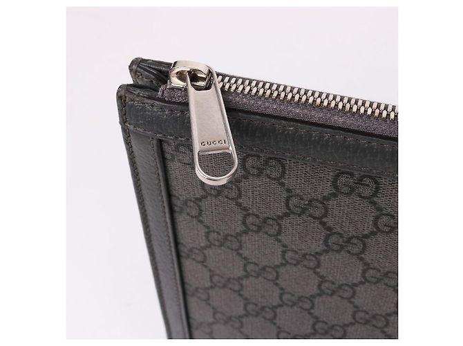 Gucci Pochette Portfolio en toile grise Marron - vue 6