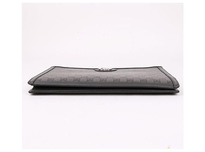 Gucci Pochette Portfolio en toile grise Marron - vue 7