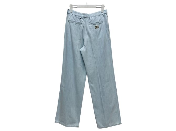 Miu Miu Pantalones de denim chambray Azul - vista 2