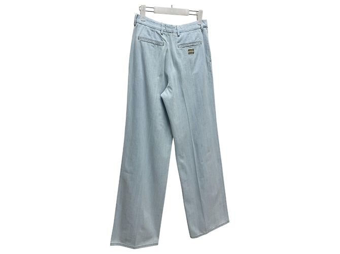 Miu Miu Pantalones de denim chambray Azul - vista 3
