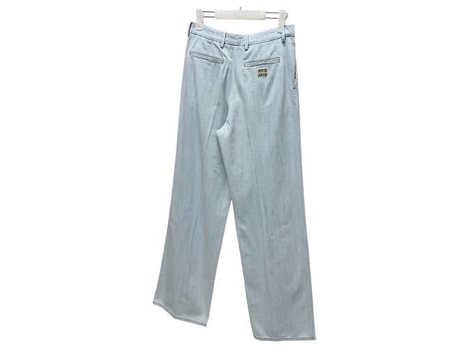 Miu Miu Pantalones de denim chambray Azul - vista 4