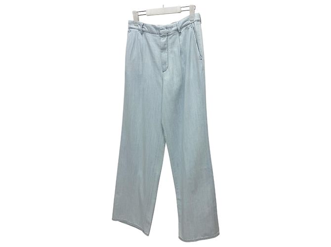 Miu Miu Pantalones de denim chambray Azul - vista 6