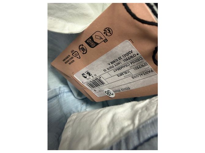 Miu Miu Pantalones de denim chambray Azul - vista 8