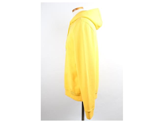 Hermès Leder-Horse-Kapuzenpullover Gelb - Ansicht 2