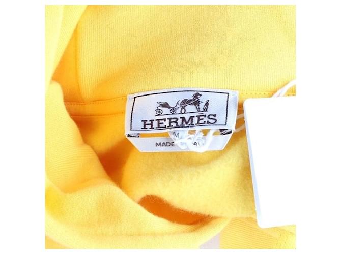 Hermès Leder-Horse-Kapuzenpullover Gelb - Ansicht 5