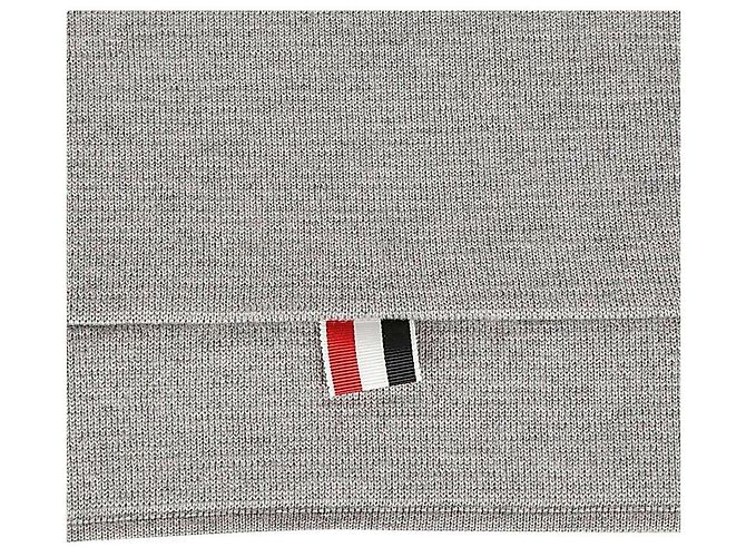 Thom Browne Bufanda asimétrica de lana merino con bolsillo Plata - vista 6