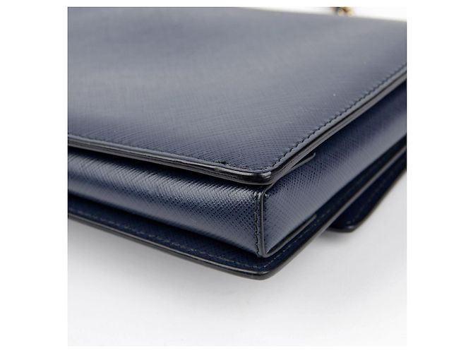Salvatore Ferragamo Borsa a tracolla e crossbody Vara Gini in pelle Saffiano blu navy - vista 15