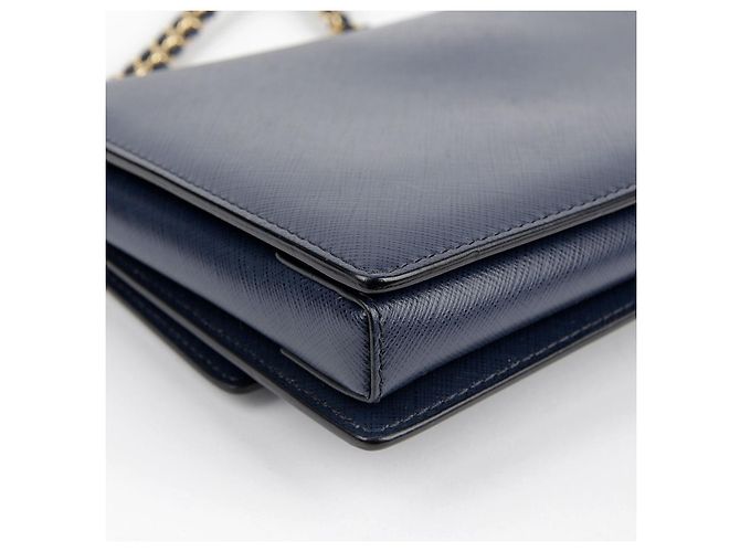Salvatore Ferragamo Borsa a tracolla e crossbody Vara Gini in pelle Saffiano blu navy - vista 16