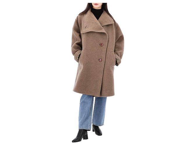 Abrigo de lana oversized Pernell Neck Acne ADV Castaño - vista 10